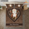 Joycorners Hereford Never Walk Alone Heart Custom Name Bedding Set