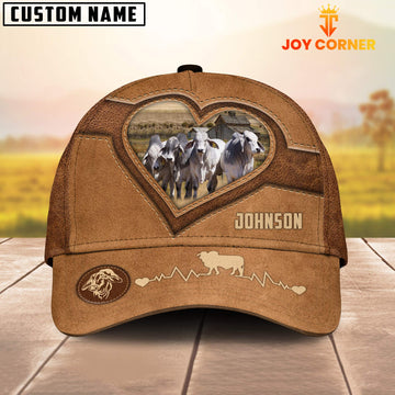 Joycorners Brahman Cattle Heart Shaped Style Customized Name Cap