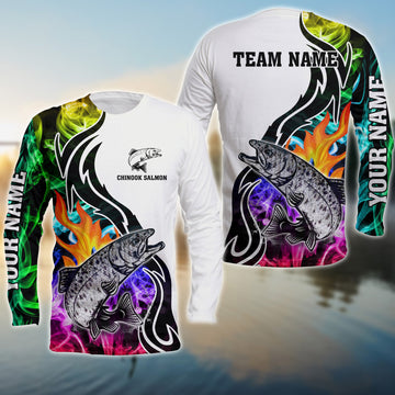 joycorners Chinook Salmon Fishing Customize Name 3D Shirts