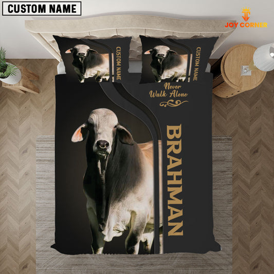 Joycorners Brahman Cattle Never Walk Alone Custom Name Bedding Set