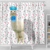Joycorners Alpaca Flower 3D Shower Curtain