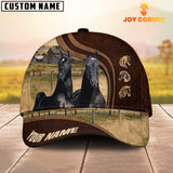 Joycorners Tennessee Walking Horses Dark Brown Pattern Customized Name Cap