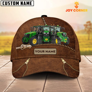 Joycorners Tractor Cattle Zipper Pattern Customized Name Cap