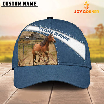 Joycorners Custom Name Horse Jean Pattern Classic Cap