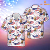 Joycorners Highland Happy Firework Flag Hawaiian Shirt