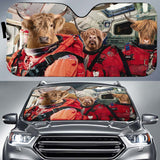 Joycorners Highland Cattle To The Space All Over Printed 3D Sun Shade