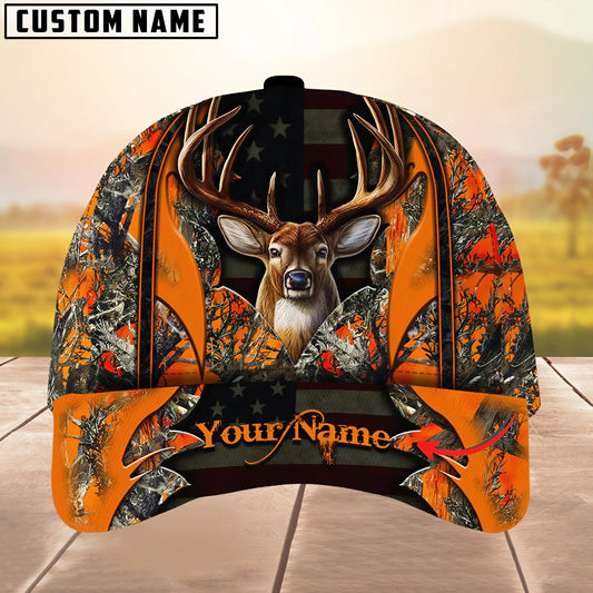 Joycorners Deer Hunting The Best Of Flag Multicolor Option Personalized Name 3D Cap