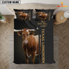 Joycorners Texas Longhorn Never Walk Alone Custom Name Bedding Set