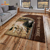 Joycorners Customized Name Brahman Leather Pattern Rug