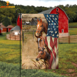 Joycorners Horse Farming 3D Flag