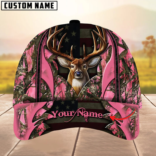 Joycorners Deer Hunting The Best Of Flag Multicolor Option Personalized Name 3D Cap