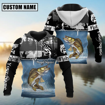 joycorners Personalized Walleye Fishing Jerseys 3D Hoodie