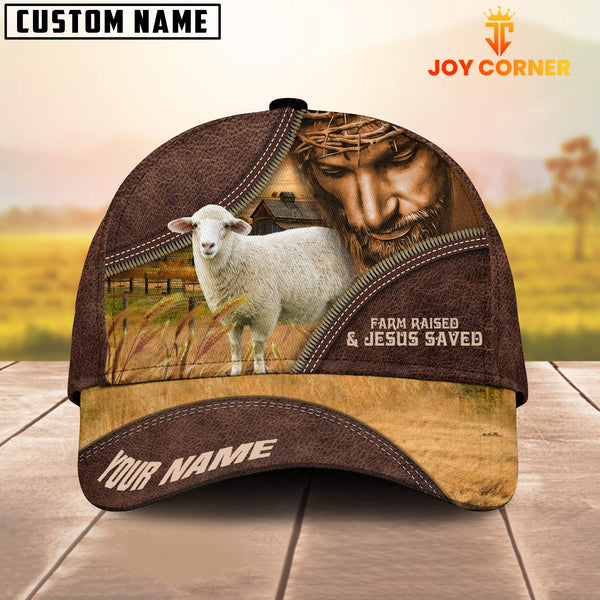 Joycorners Sheep Farm & Jesus Customized Name Cap