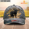 Joycorners Steel Pattern Black Angus Customized Name Cap