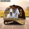 Joycorners Percheron Horses Dark Brown Pattern Customized Name Cap