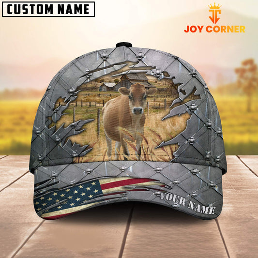 Joycorners Steel Pattern Jersey Customized Name Cap