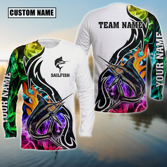 joycorners Sailfish Fishing Customize Name 3D Shirts