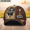 Joycorners Holstein Leather Zip Pattern Customized Name Cap