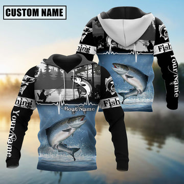 joycorners Personalized Chinook Salmon Fishing Jerseys 3D Hoodie