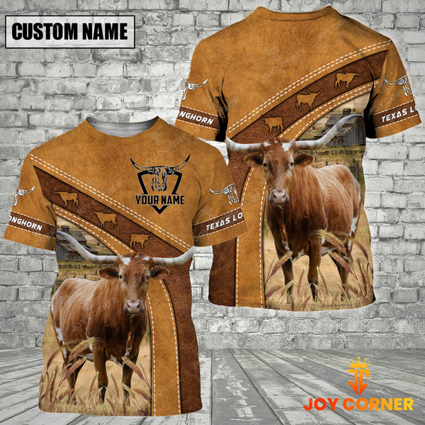 Joycorners Personalized Name Farm Texas Longhorn Cattle Hoodie TT5