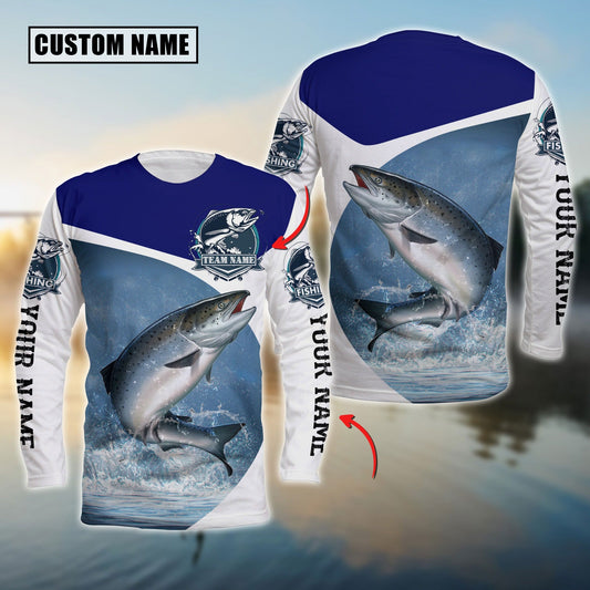 joycorners Chinook Salmon Fishing Customize Name 3D Shirts