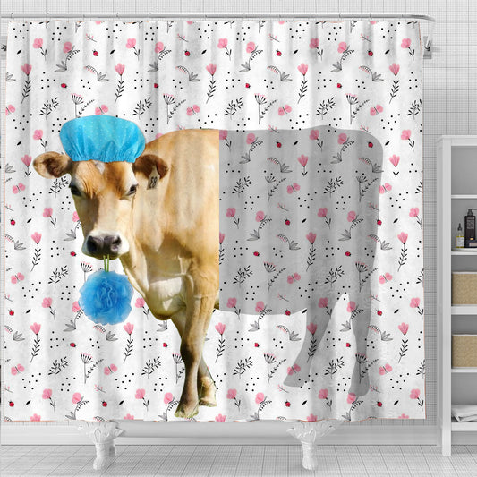 Joycorners Jersey Flower 3D Shower Curtain