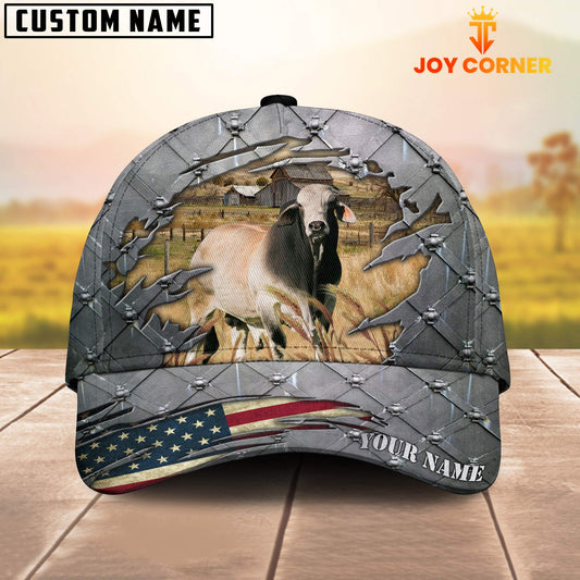 Joycorners Steel Pattern Brahman Customized Name Cap