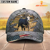 Joycorners Steel Pattern Black Baldy Customized Name Cap