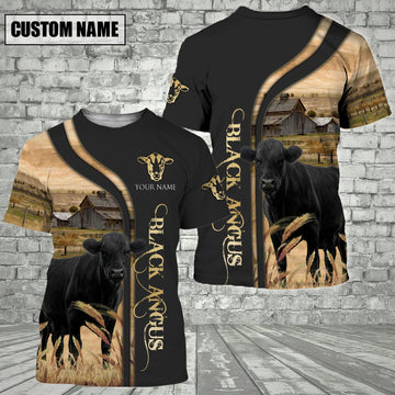 Joycorners Customized Name Name Angus On The Farm 3D T - Shirt 2023