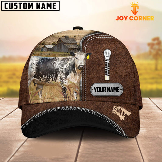Joycorners Speckle Park Leather Zip Pattern Customized Name Cap