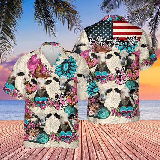 Joycorners Black Baldy Happiness Flowers 3D Hawaiian Shirt