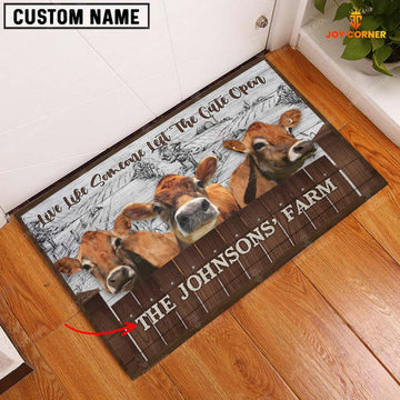 Joycorners Jersey Custom Name - Live Like Someone Left The Gate Open Doormat