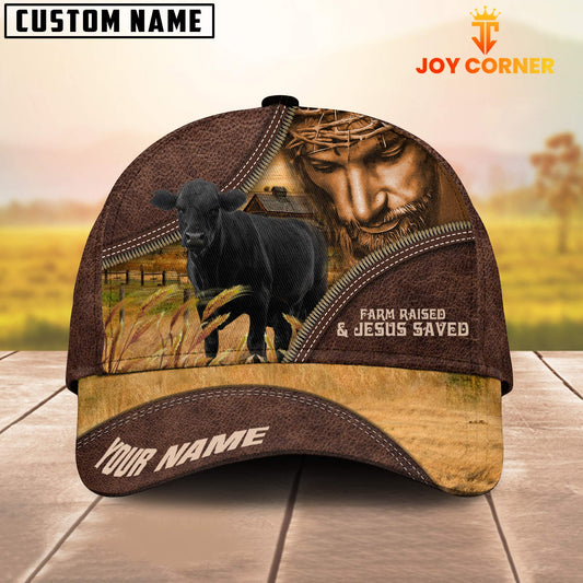 Joycorners Black Angus Farm & Jesus Customized Name Cap
