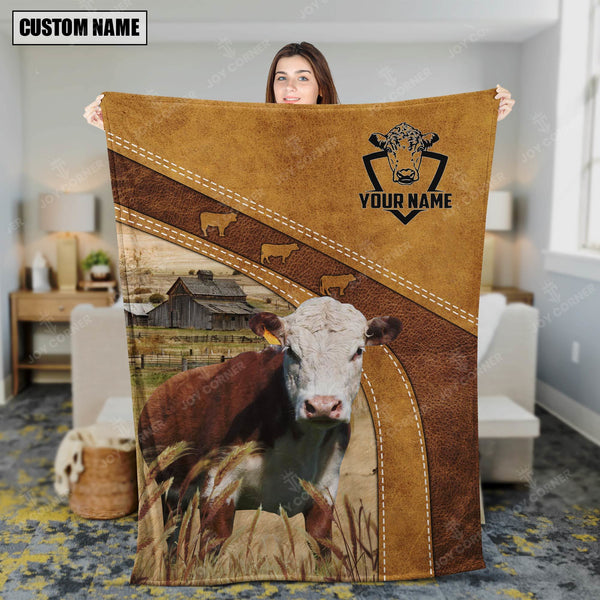 Joycorners Hereford Custom Name Blanket Collection