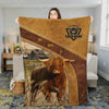 Joycorners Highland Cattle Custom Name Blanket Collection