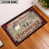 Joycorners Charolais No Horn Faith Family Farming Custom Name Doormat