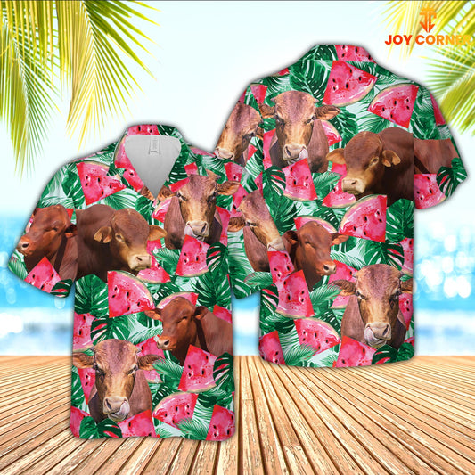 Joycorners Beefmaster Watermelon 3D Hawaiian Shirt