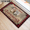 Joycorners GYR Faith Family Farming Custom Name Doormat