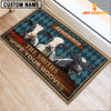 Joycorners Holstein Wipe Your Hooves Custom Name Doormat