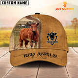 Joycorners Custom Name Red Angus Classic Cap