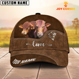 Joycorners Beefmaster Love Leather Pattern Customized Name Cap