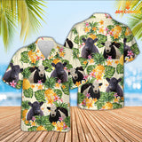 Joy Corners Belted Galloway Pineapple Pattern Hawaiian Shirt