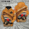 Joycorners Personalized Name Farm Red Tractor Hoodie TT2