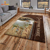 Joycorners Customized Name Charolais Leather Pattern Rug