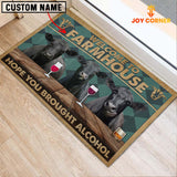 Joycorners Black Angus Hope You Bought Alcohol Custom Name Doormat