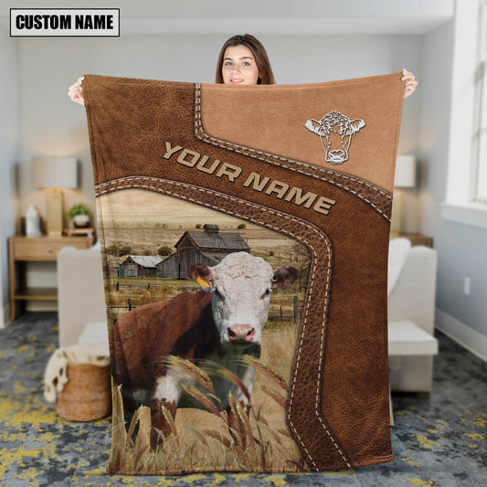 Joycorners Big Custom Name Hereford Blanket