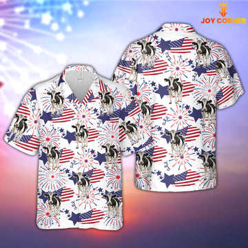 Joycorners Holstein Happy Firework Flag Hawaiian Shirt