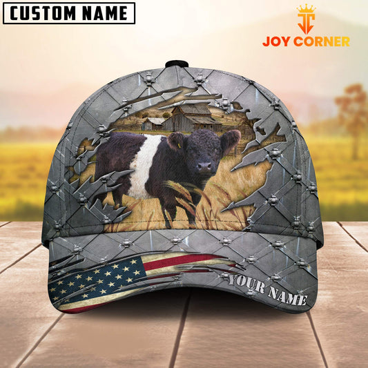 Joycorners Steel Pattern Belted Galloway Customized Name Cap