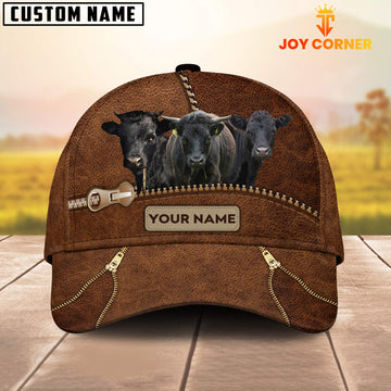 Joycorners Dexter Cattle Zipper Pattern Customized Name Cap