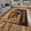 Joycorners Customized Name Horse Leather Pattern Rug